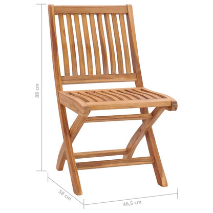 Gartenstühle 2 Stk. mit Beige Kissen Teak Massivholz