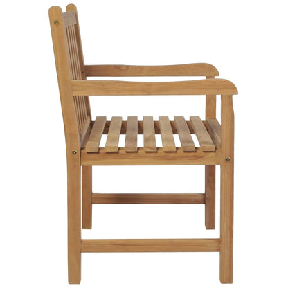 Garden chairs 2 pcs. with beige cushions solid teak wood