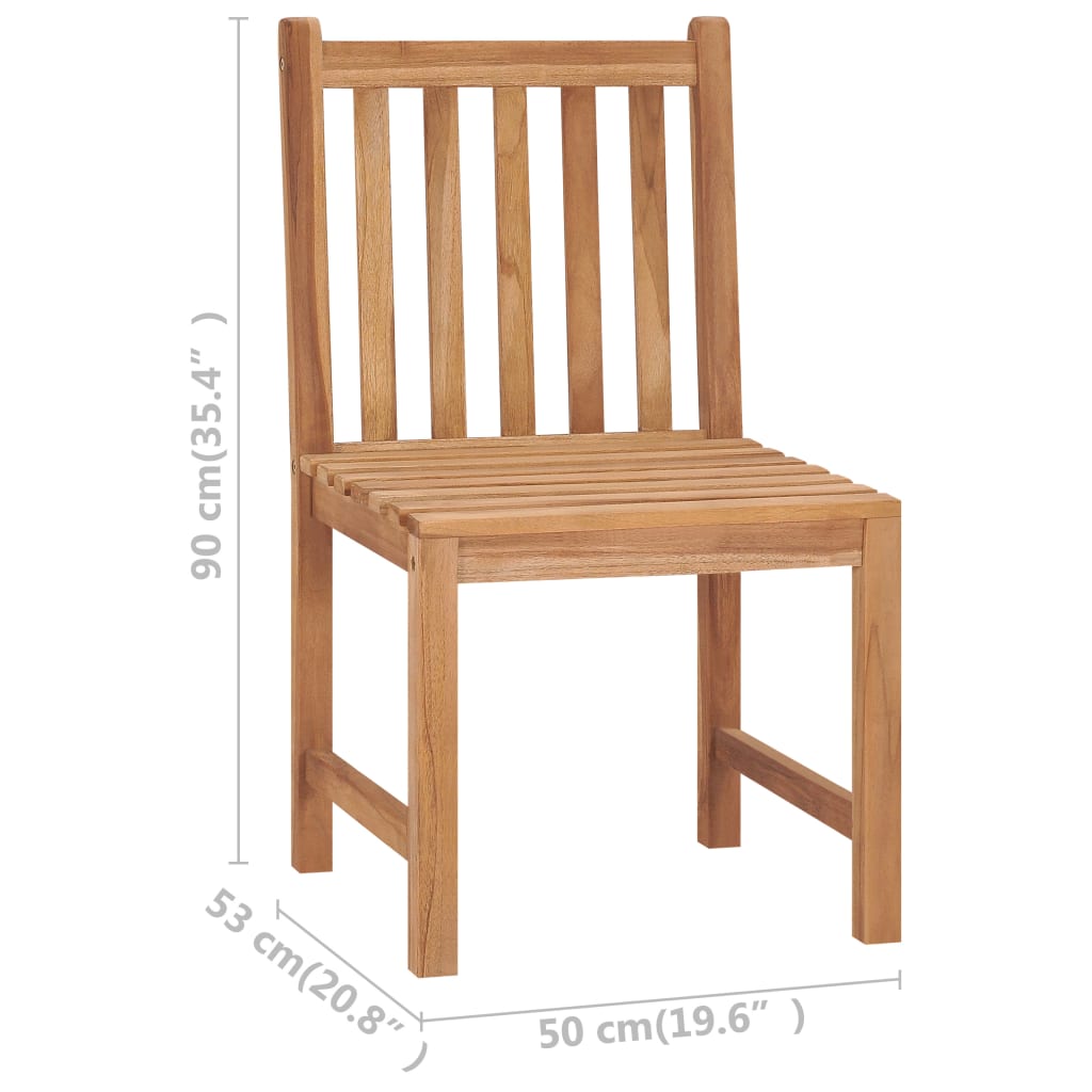 Garden chairs 2 pcs. with cushions solid teak wood