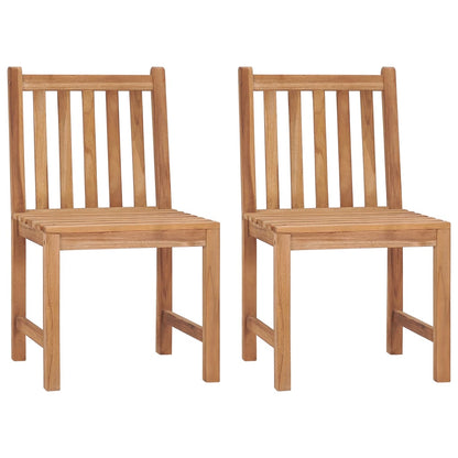 Garden chairs 2 pcs. with cushions solid teak wood