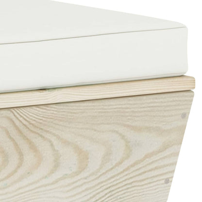 12-tlg. Garten-Sofagarnitur aus Paletten mit Kissen Fichtenholz