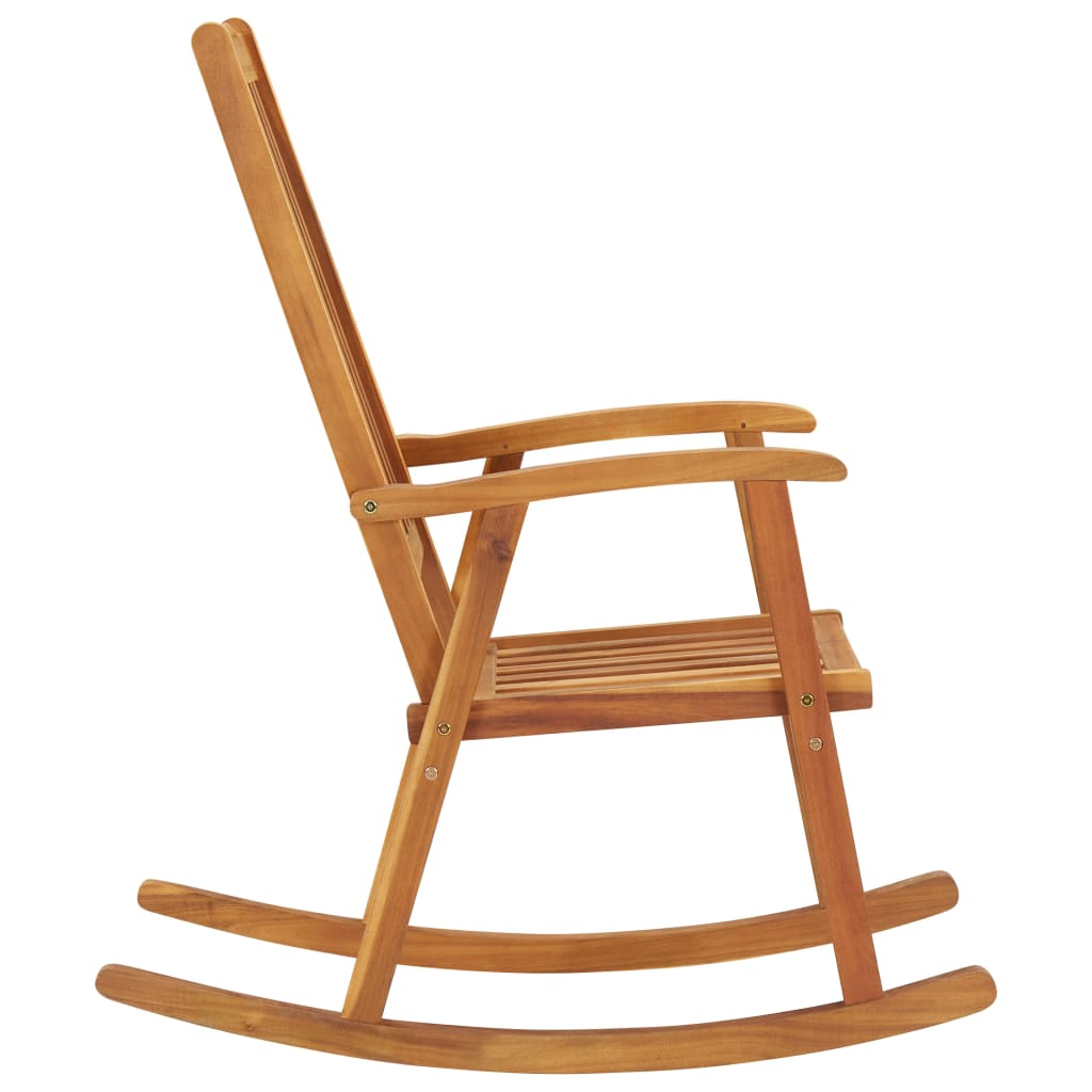 Rocking chair with cushions solid acacia wood