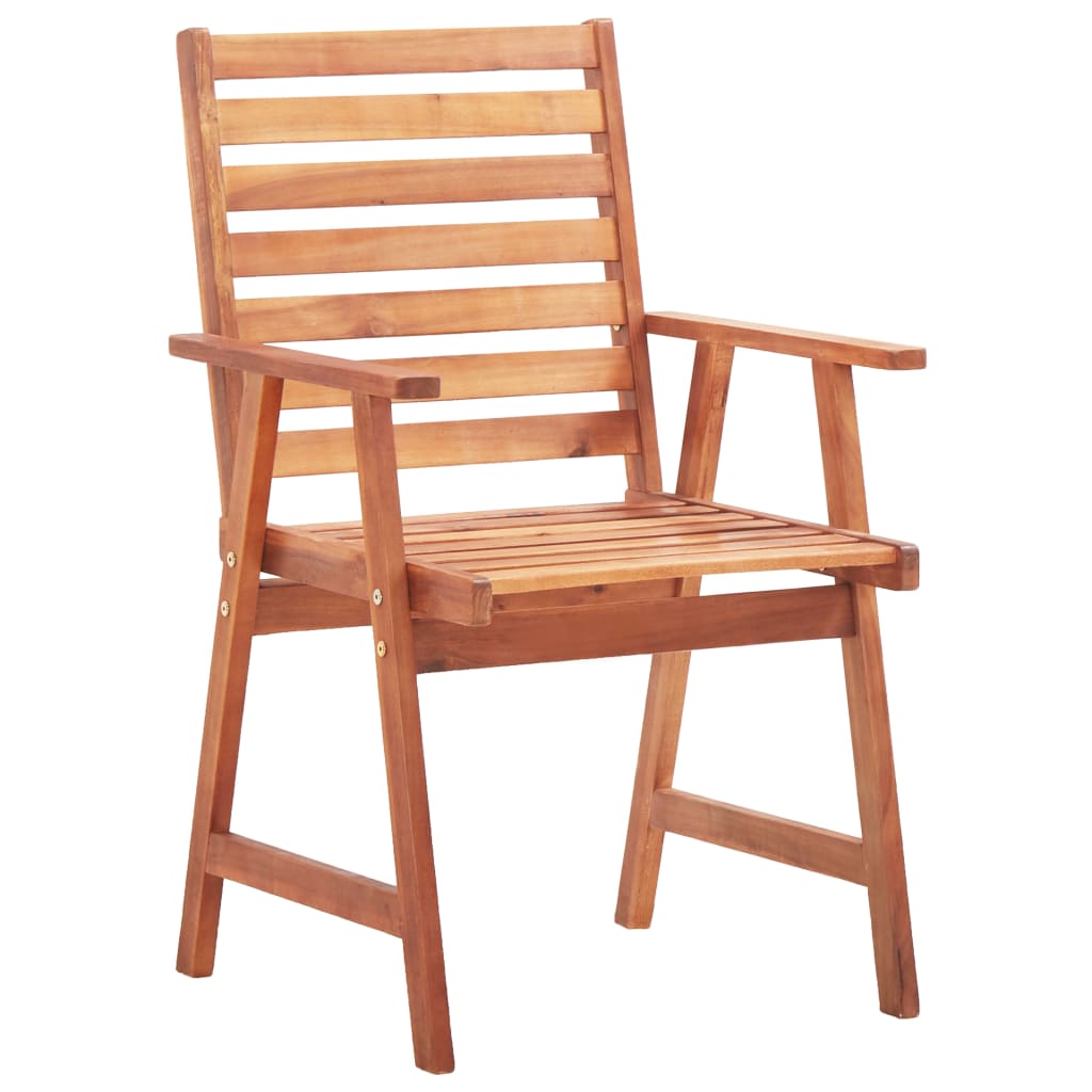 Garden dining chairs 2 pcs with cushions solid wood acacia