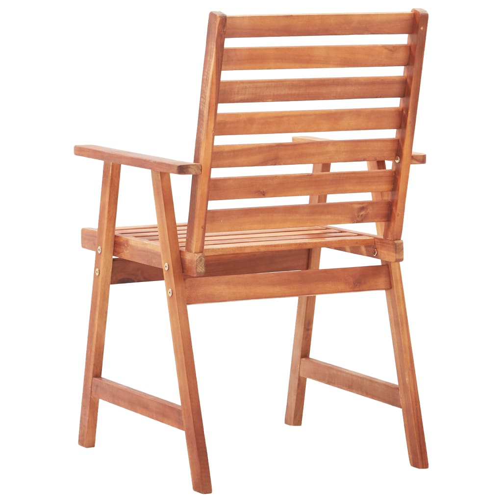 Garden dining chairs 2 pcs with cushions solid wood acacia