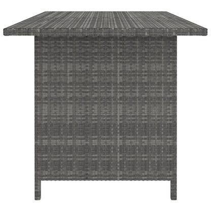 10-piece garden lounge set with cushions poly rattan grey