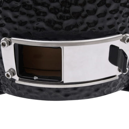 2-u-1 Kamado Grill Smoker Keramika 56 cm crna