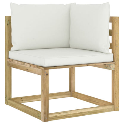 8-piece garden lounge set with cushions Impregnated pinewood