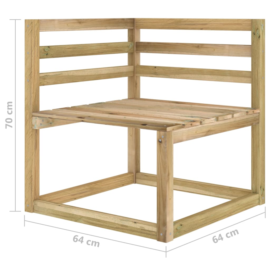 6-tlg. Garten-Lounge-Set mit Schwarzen Kissen