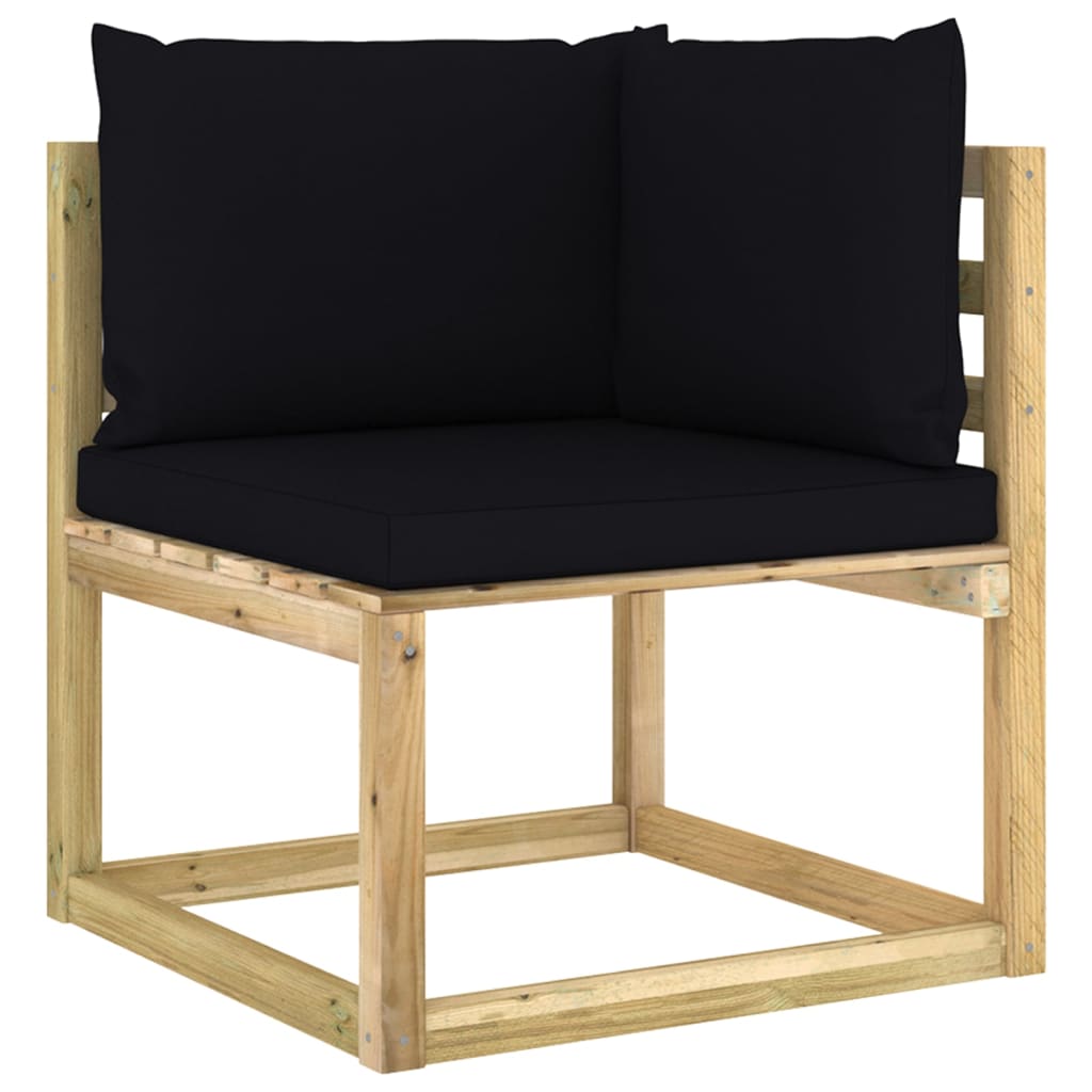 10-tlg. Garten-Lounge-Set mit Kissen Imprägniertes Kiefernholz