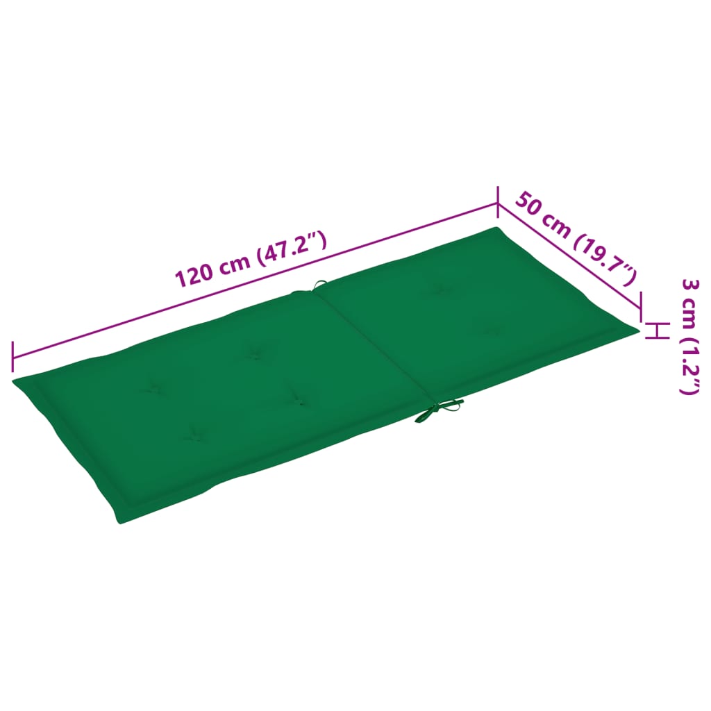 Hochlehner Verstellbar 4 Stk. mit Auflagen Massivholz Akazie