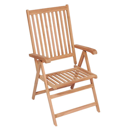 Adjustable garden chairs 4 pcs. Solid teak wood