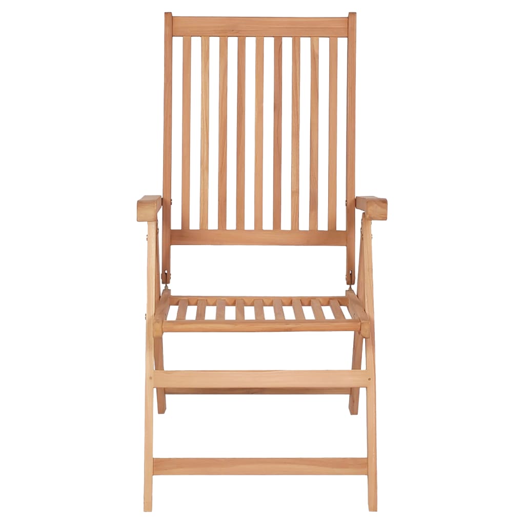 Adjustable garden chairs 4 pcs. Solid teak wood