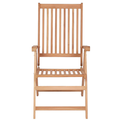 Adjustable garden chairs 4 pcs. Solid teak wood