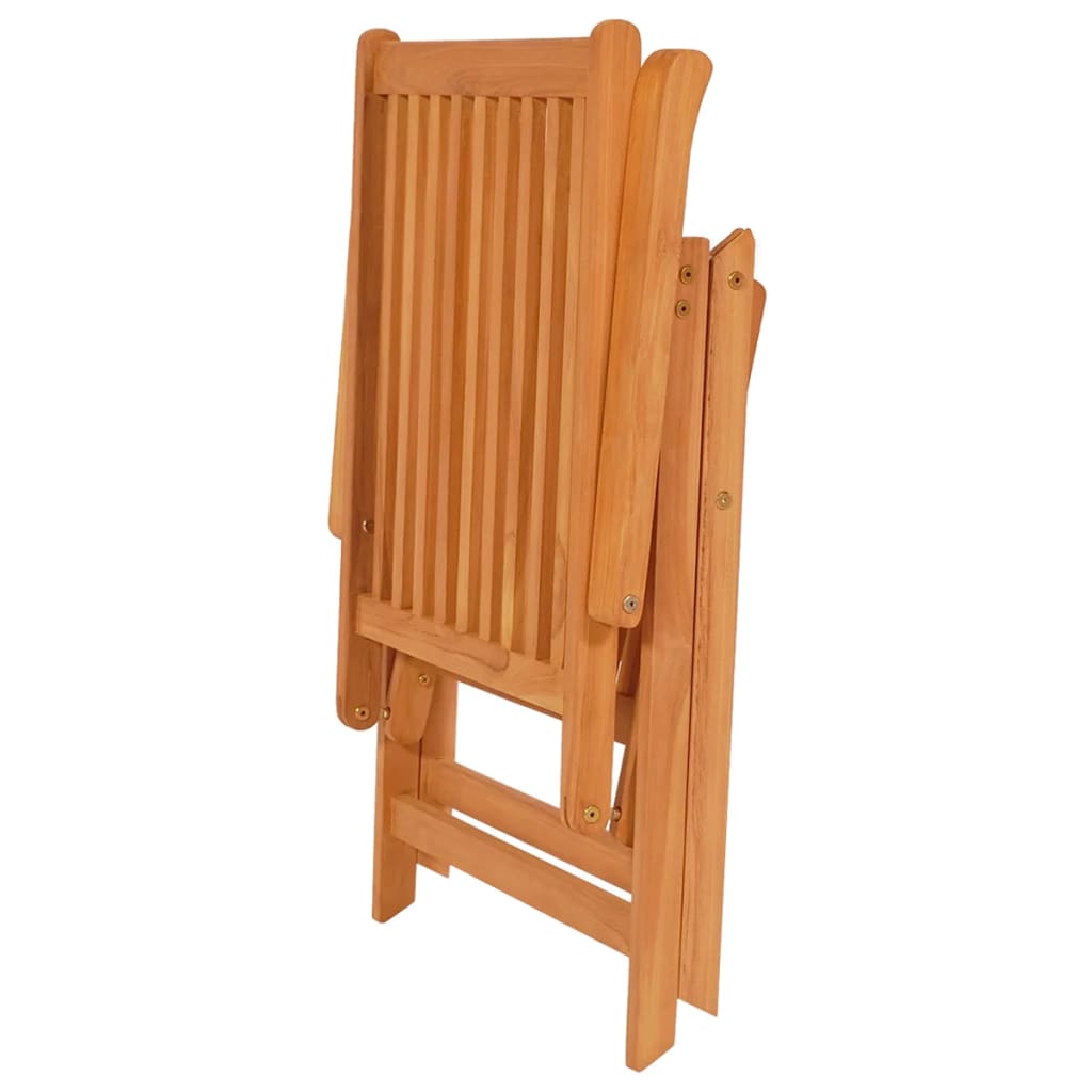 Garden chairs 4 pcs with beige cushions solid teak wood