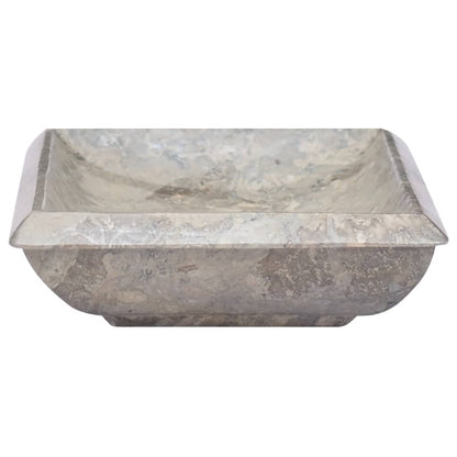 Waschbecken Grau 50x35x10 cm Marmor