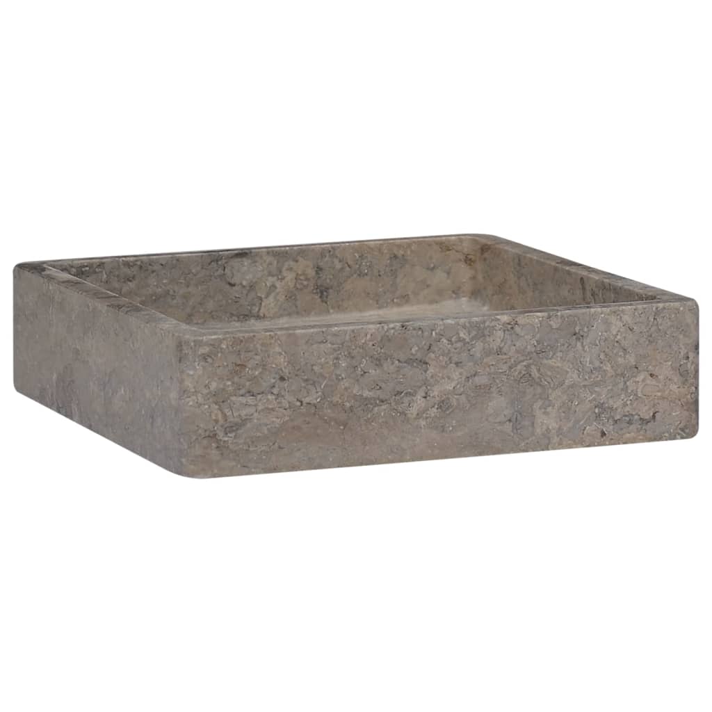 Waschbecken Grau 40x40x10 cm Marmor