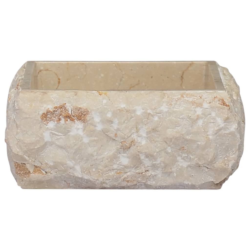 Waschbecken Creme 30x30x13 cm Marmor