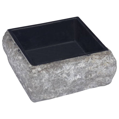 Crni umivaonik 30x30x13 cm Mramor