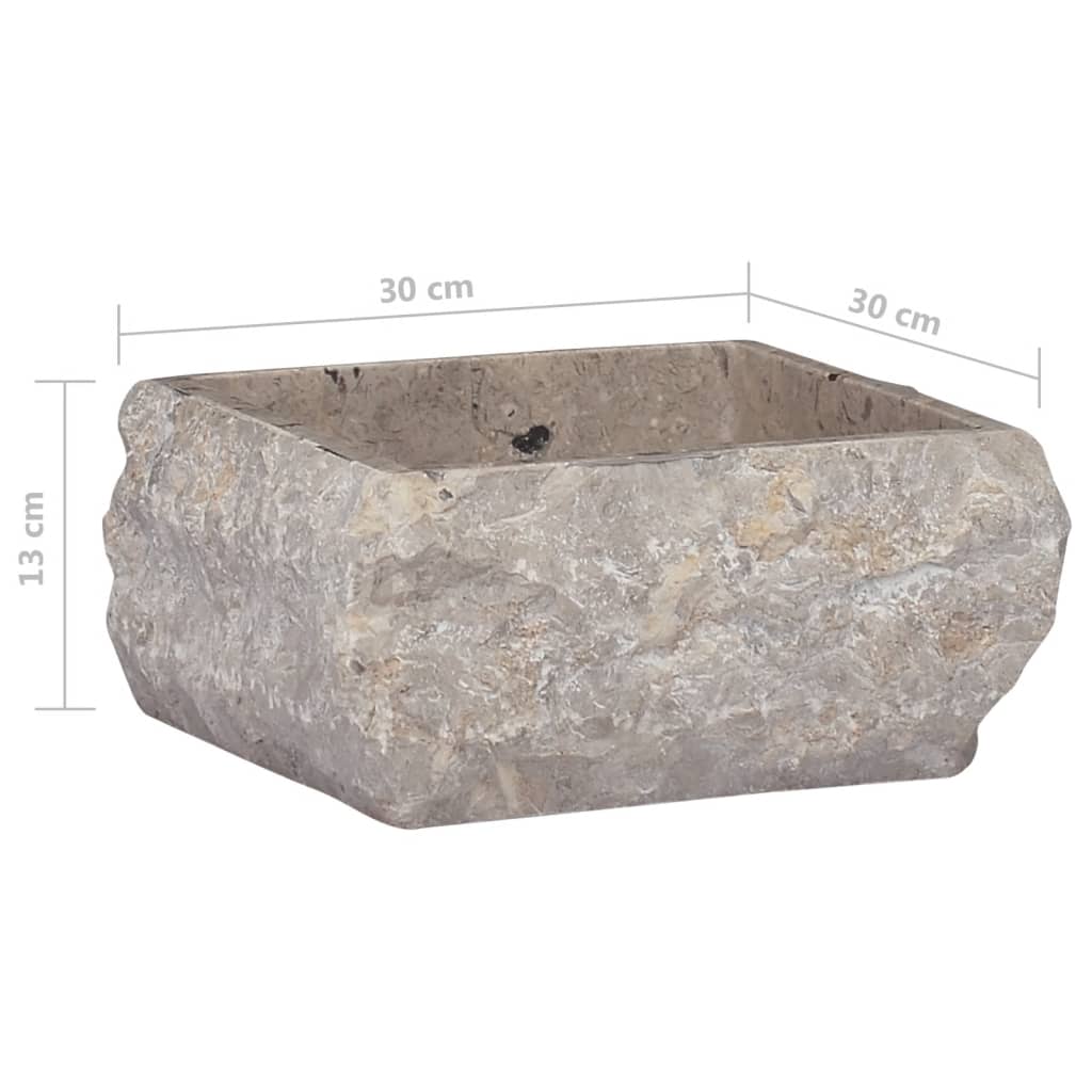 Umivaonik Sivi 30x30x13 cm Mramor