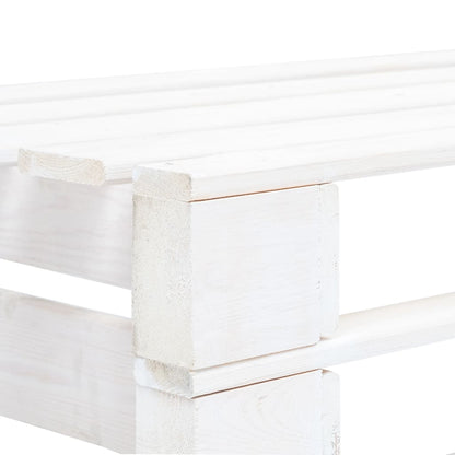 Outdoor middle sofa pallets pinewood impregnated white