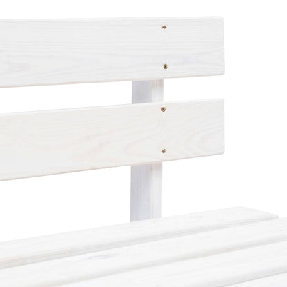 Outdoor middle sofa pallets pinewood impregnated white