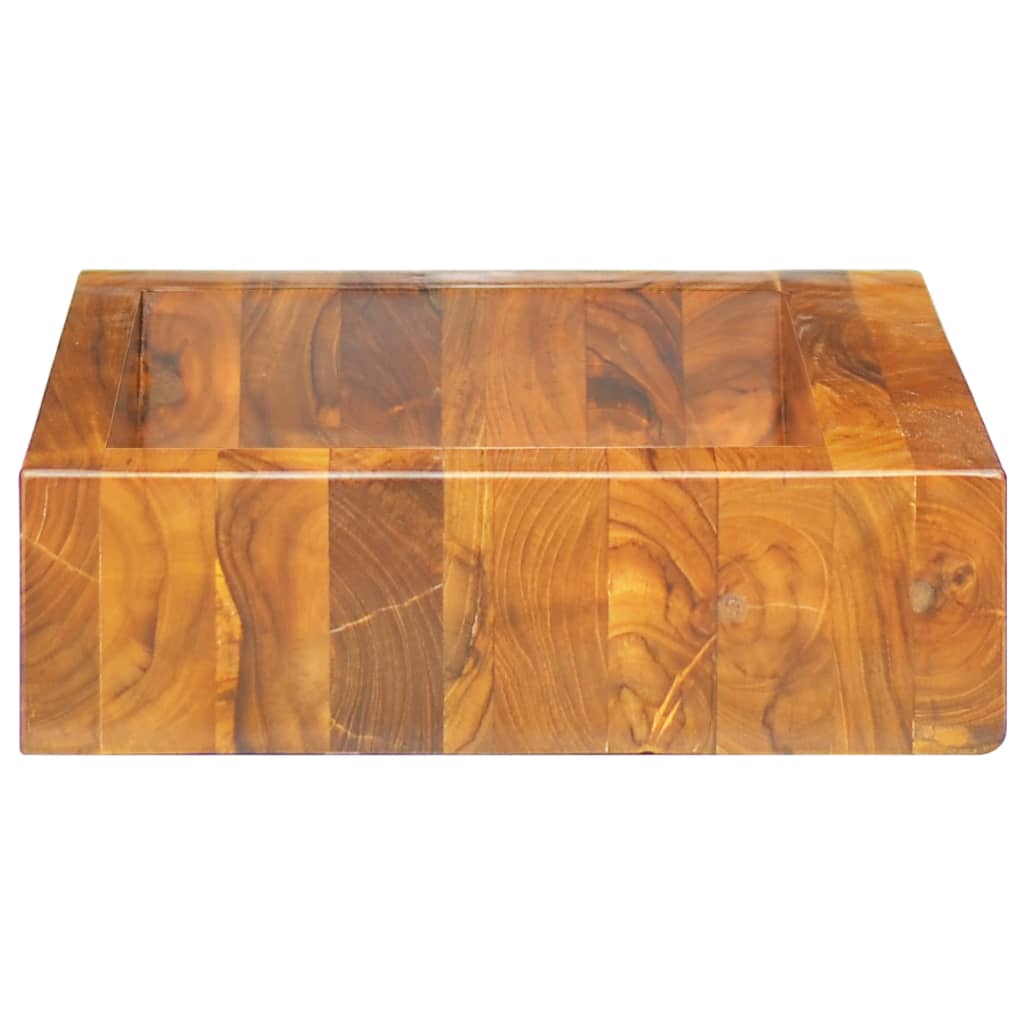 Waschbecken Massivholz Teak 50x35x10 cm