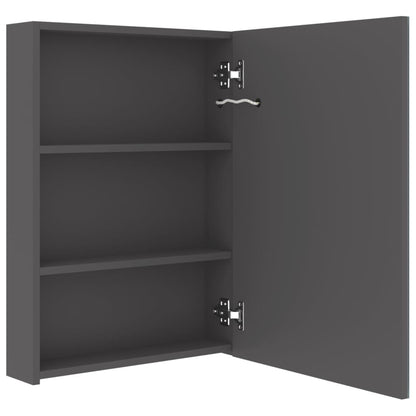 LED-Spiegelschrank fürs Bad Grau 50x13x70 cm