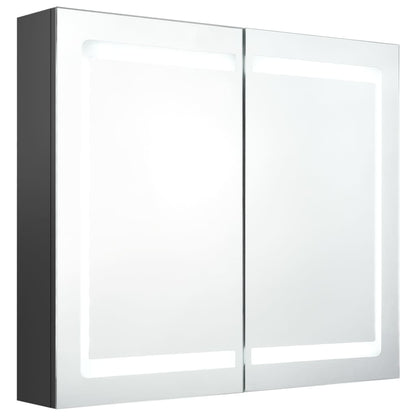 LED-Spiegelschrank fürs Bad Grau 80x12x68 cm