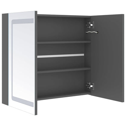 LED-Spiegelschrank fürs Bad Grau 80x12x68 cm