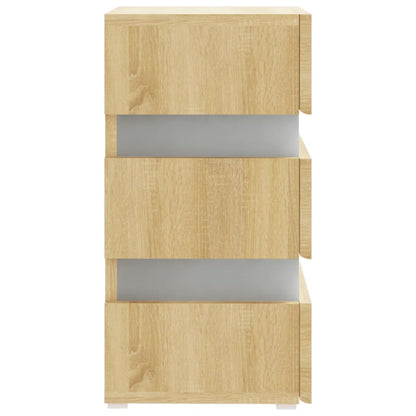 LED-Nachttisch Sonoma-Eiche 45x35x67 cm Holzwerkstoff