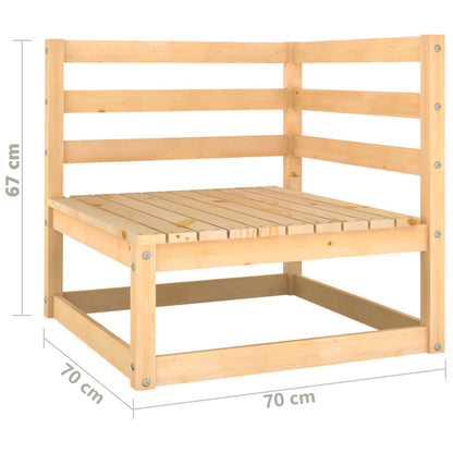 2-tlg. Garten-Lounge-Set Massivholz Kiefer