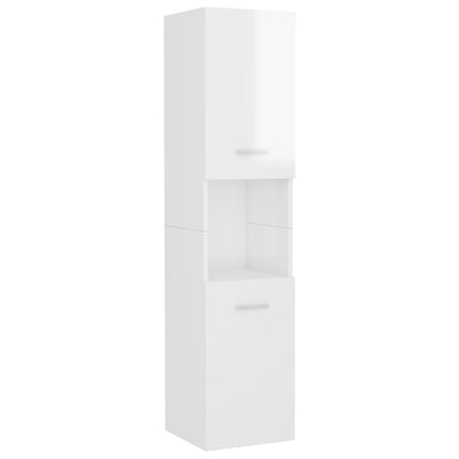 Bathroom furniture set high gloss white wood material