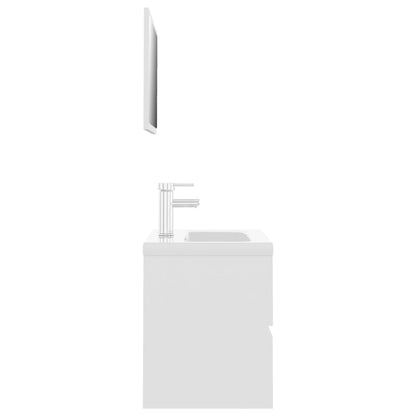 Bathroom furniture set white wood material