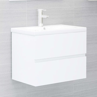 Bathroom furniture set white wood material