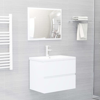 Bathroom furniture set white wood material