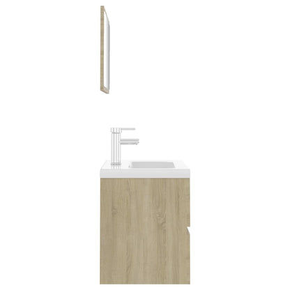 Bathroom furniture set Sonoma oak wood material