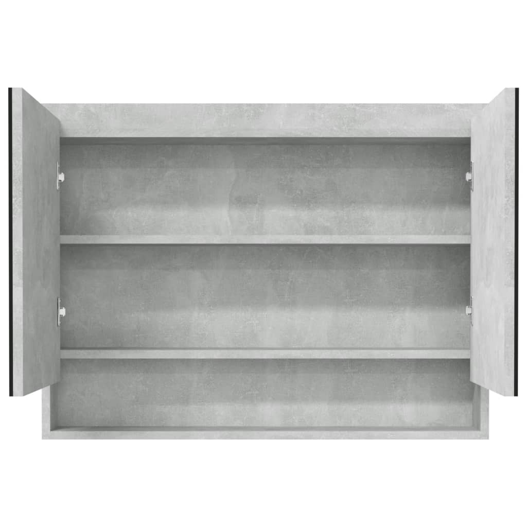 Spiegelschrank fürs Bad 80x15x60 cm MDF Betongrau