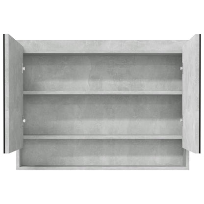 Spiegelschrank fürs Bad 80x15x60 cm MDF Betongrau