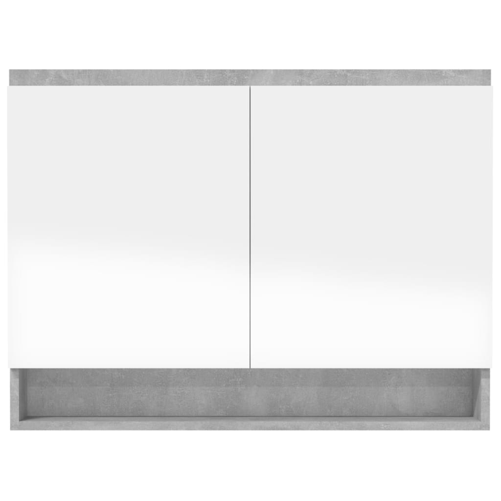 Spiegelschrank fürs Bad 80x15x60 cm MDF Betongrau