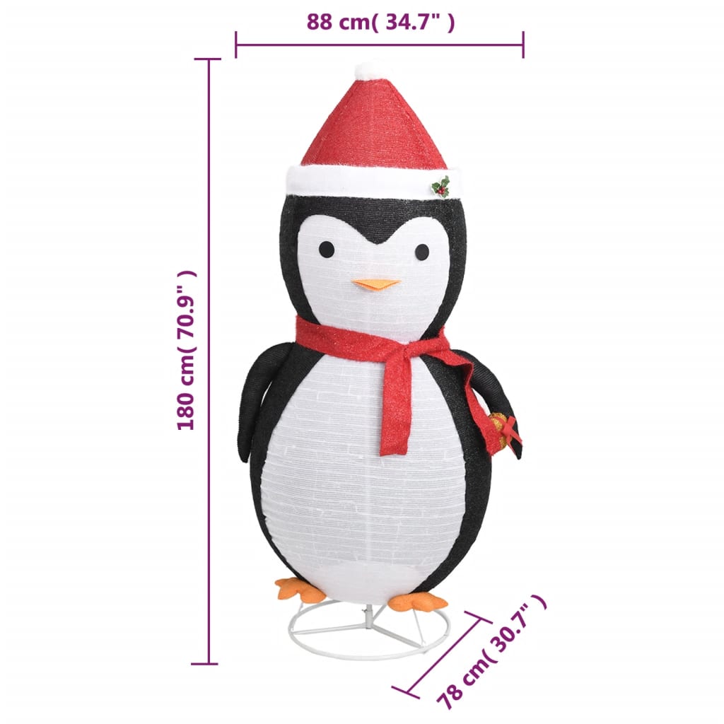 Weihnachtsdekoration Pinguin-Figur LED Luxus-Gewebe 180 cm