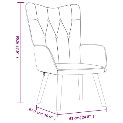 Relaxsessel mit Hocker Hellgrau Stoff