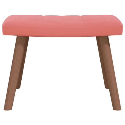 Relaxsessel mit Hocker Rosa Samt