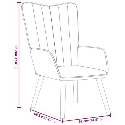 Relaxsessel mit Hocker Senfgelb Samt