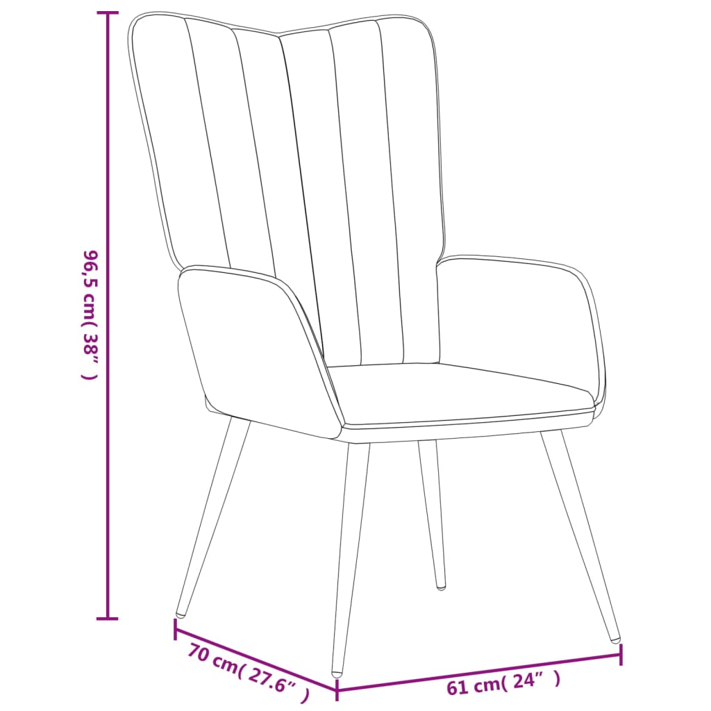 Relaxsessel mit Hocker Dunkelgrau Samt