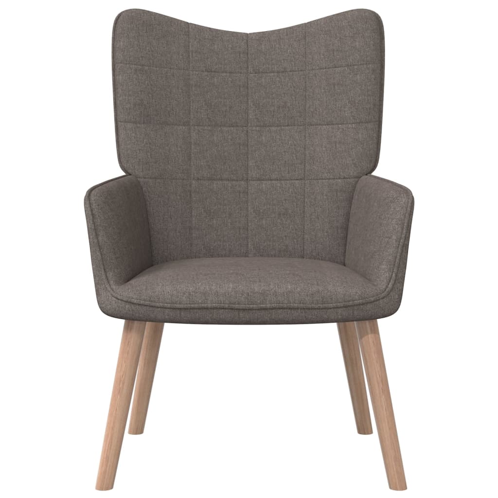 Relaxsessel mit Hocker Taupe Stoff