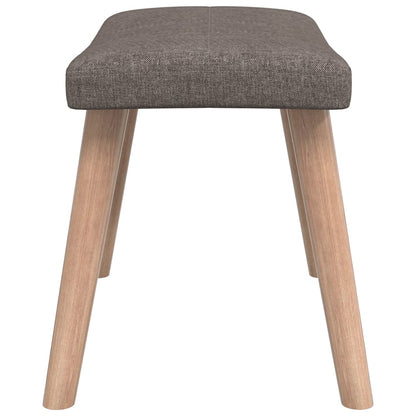 Relaxsessel mit Hocker Taupe Stoff