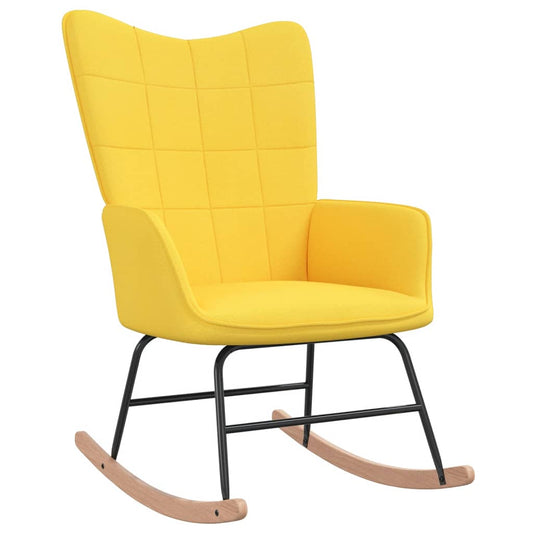 Rocking chair mustard yellow fabric