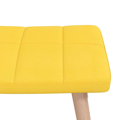 Rocking chair with stool mustard yellow fabric