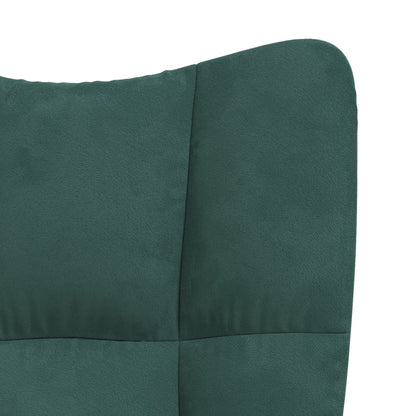 Rocking chair velvet dark green