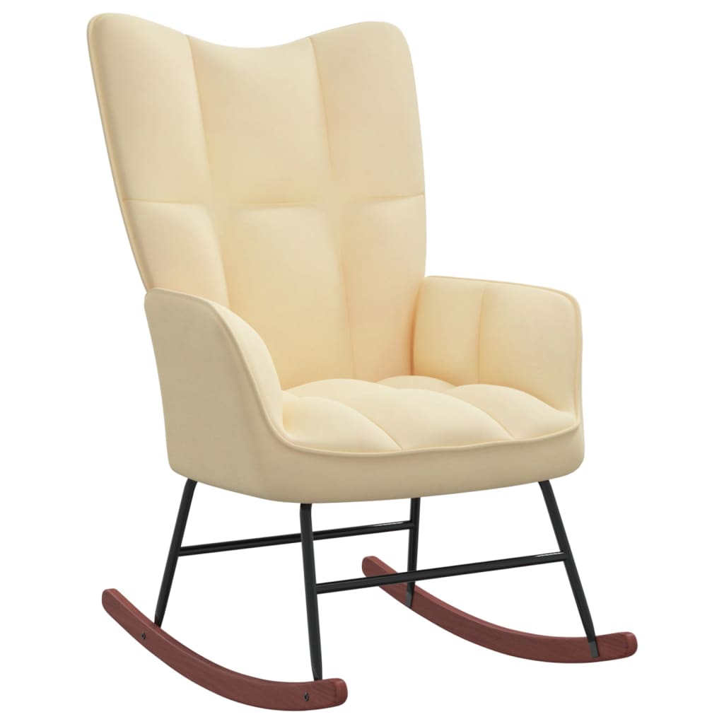 Rocking chair velvet cream